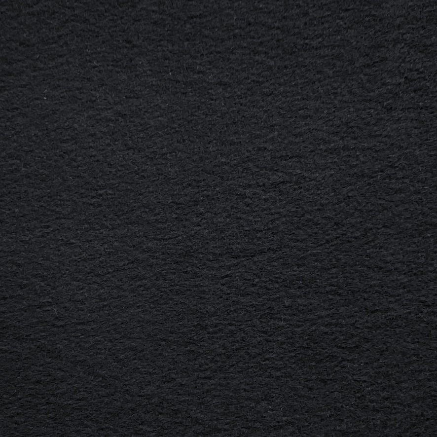 Solid Black Anti-Pill Fleece Fabric (Medium Weight) | By The Yard
