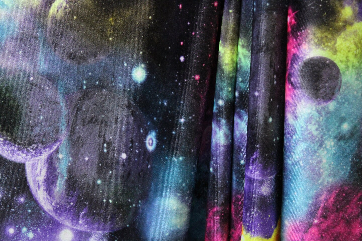 1 Yard 80% Polyester 20% Spandex Colorful Galaxy four-way stretch Spandex Fabric 58"/60" Width