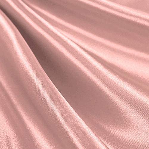 1 Yard Blush Satin Charmeuse Fabric 60&#x2033; Wide 175 GSM