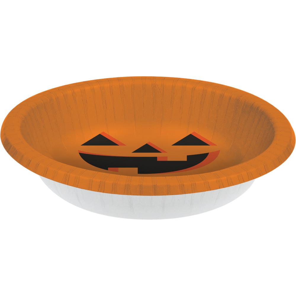 Halloween Pumpkin 20 Oz Paper Bowl (8/Pkg)