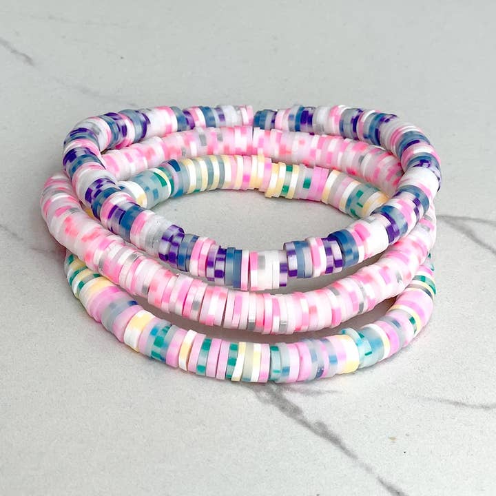 Speckled &#x26; Striped Heishi Box Diy Bead Kit