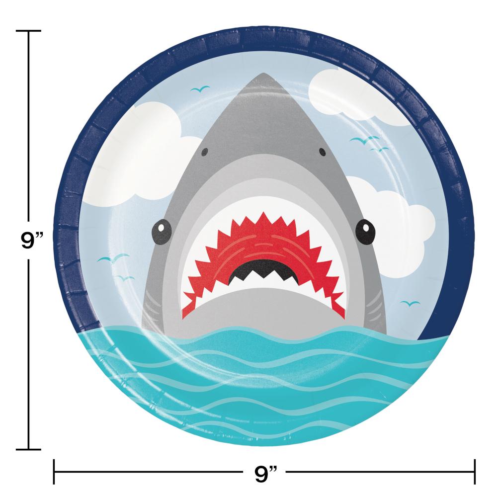 Shark Party Dinner Plate (8/Pkg)