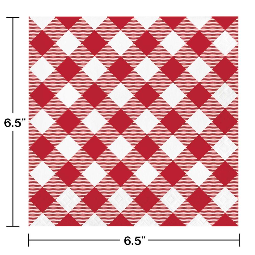 Bulk Pack of 32 Classic Gingham Luncheon Napkins