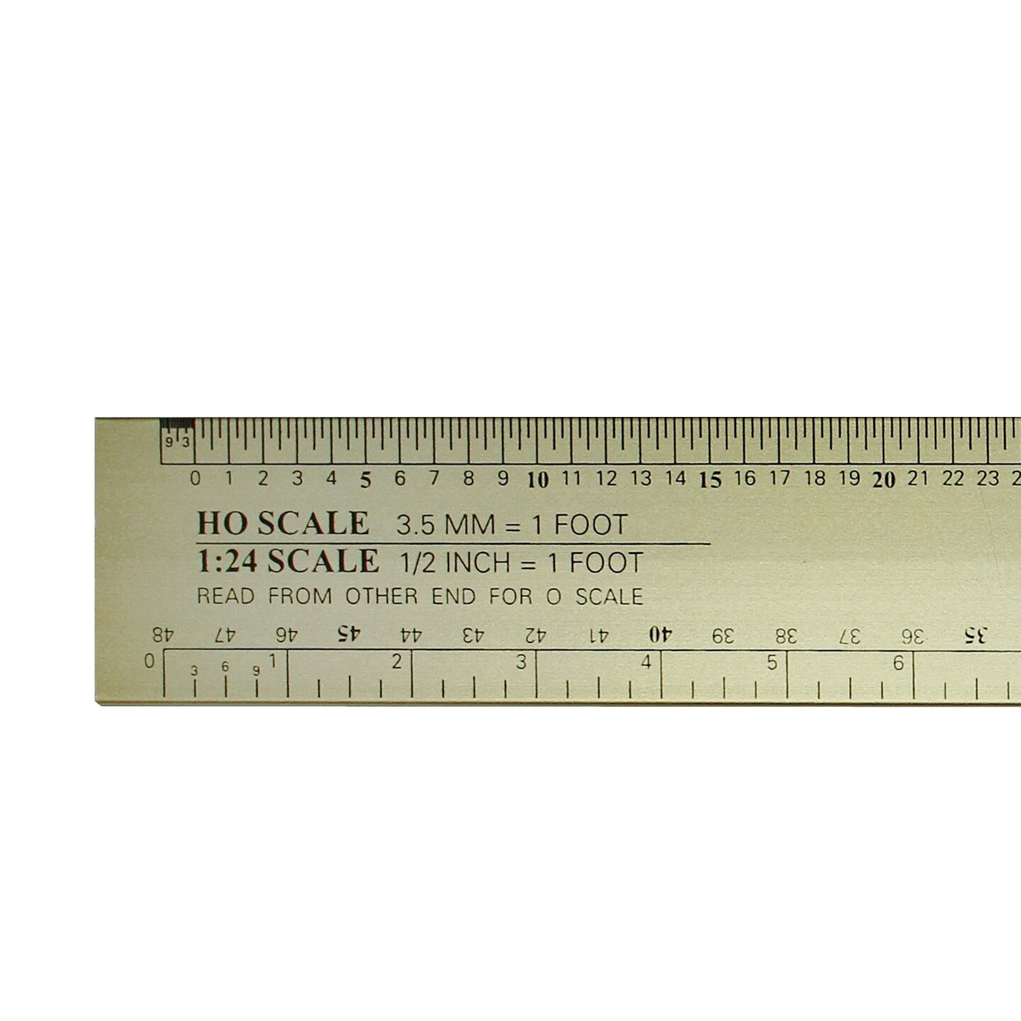 Excel Blades Deluxe Model Railroad Ruler, Gold Anodized Aluminum, 12-Inch EXL55778