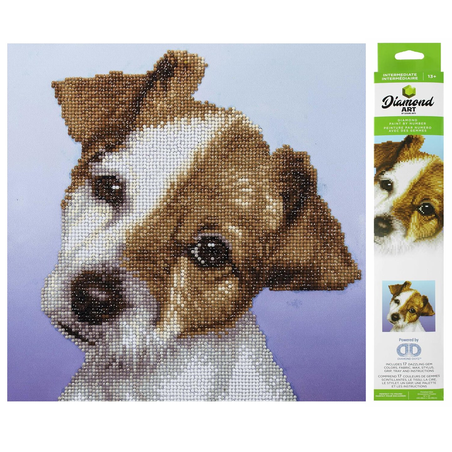 Diamond Art By Leisure Arts Puppy, 12&#x22;X12&#x22;, Intermediate Diamond Painting Kits For Adults, Art For Adults, Kit, Painting