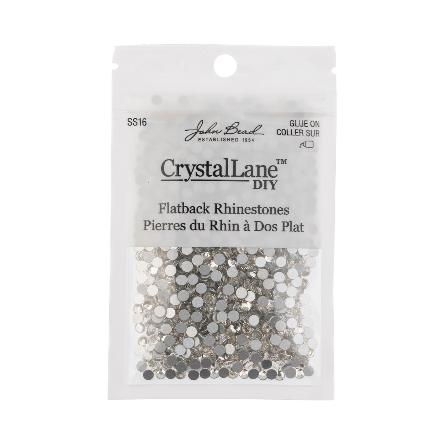 Crystal Lane DIY SS16 Glass Flatback Rhinestones, 1440pcs