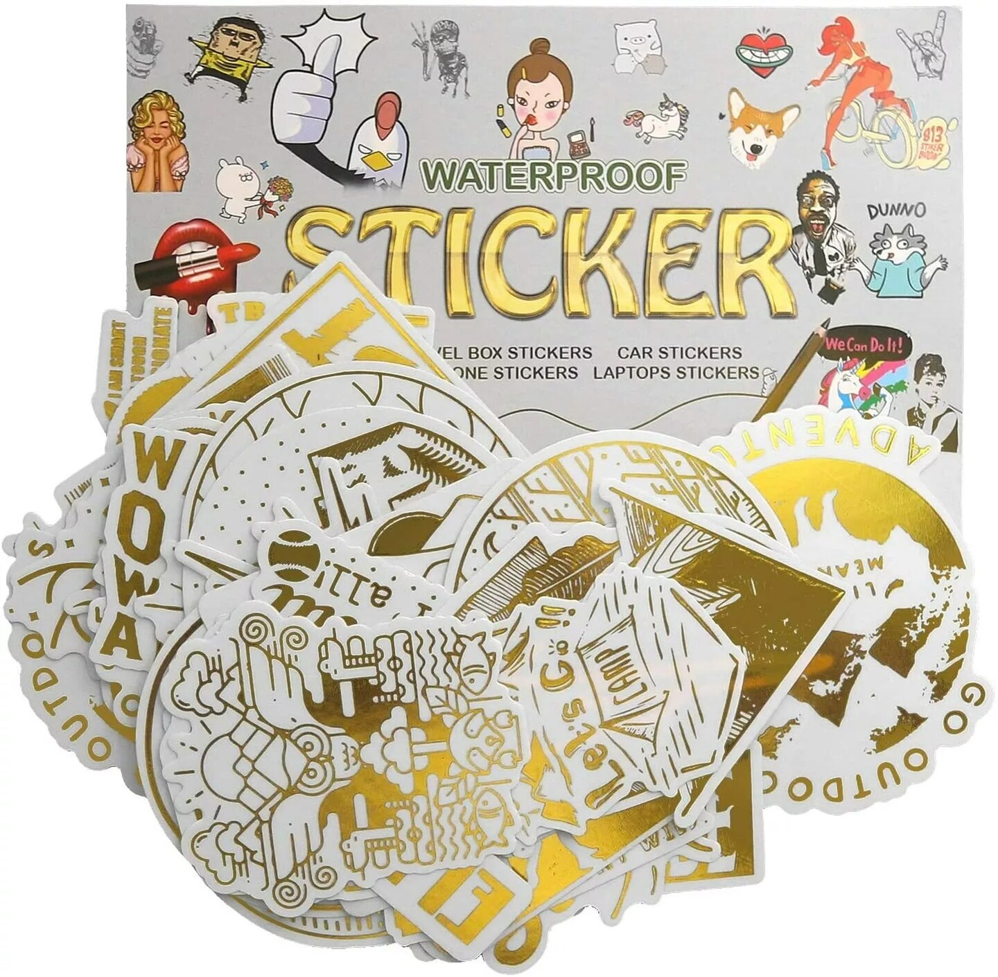 Waterproof Stickers Various Design Cute Trendy Vinyl Unique Personal Decoration