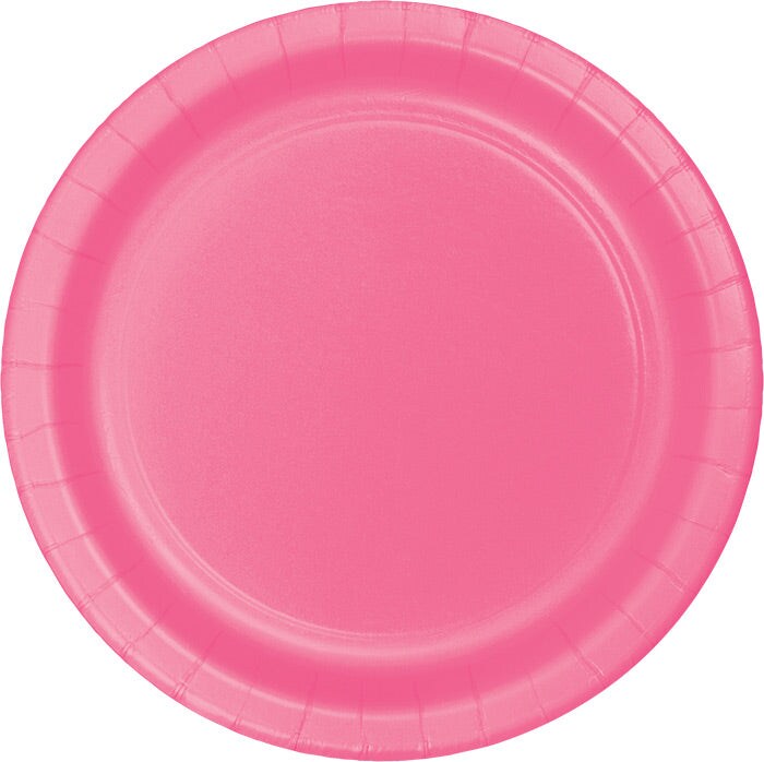 Candy Pink Paper Dessert Plates (24/Pkg)