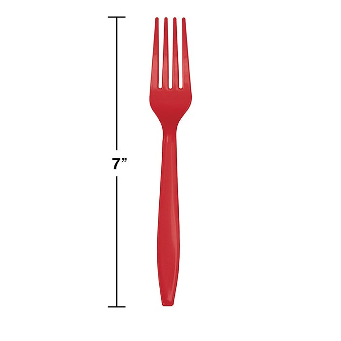 Classic Red Plastic Forks (50/Pkg)