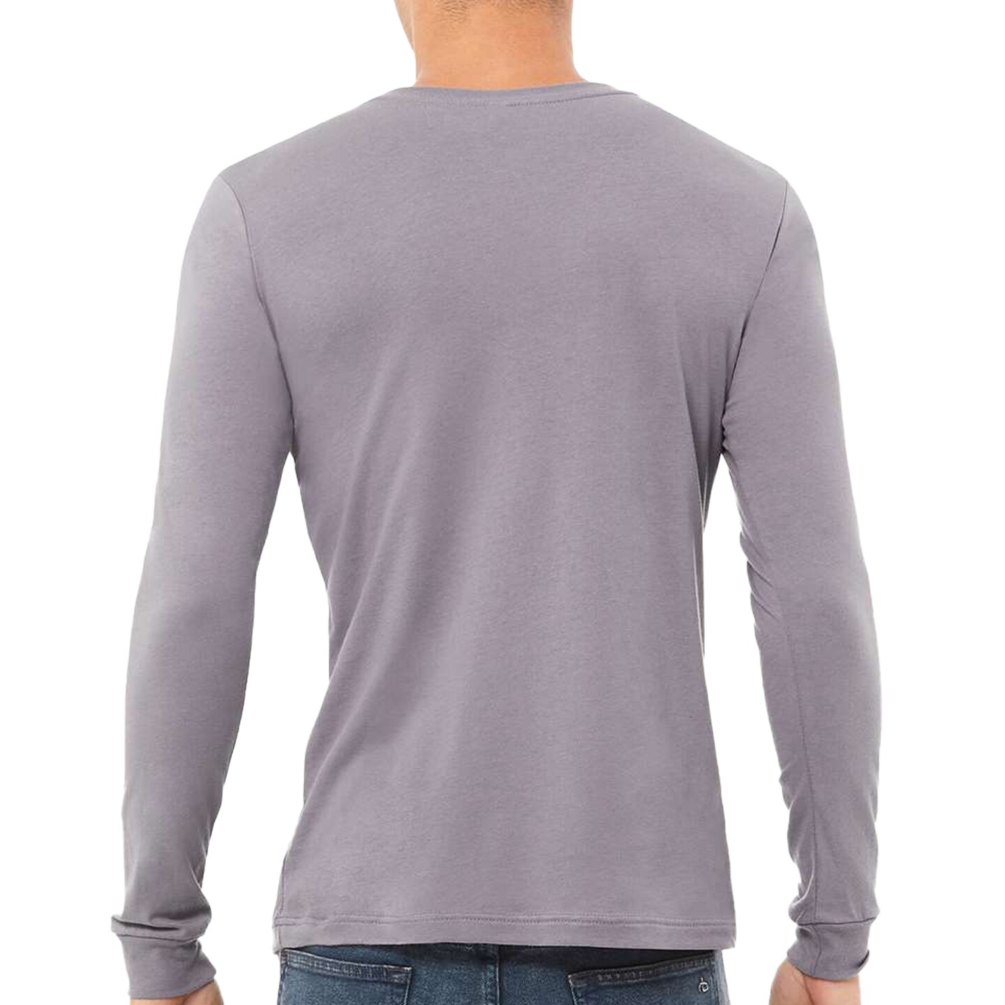 Bella + Canvas Long Sleeve T-Shirt, Men’s Heavy Cotton Jersey Tee.