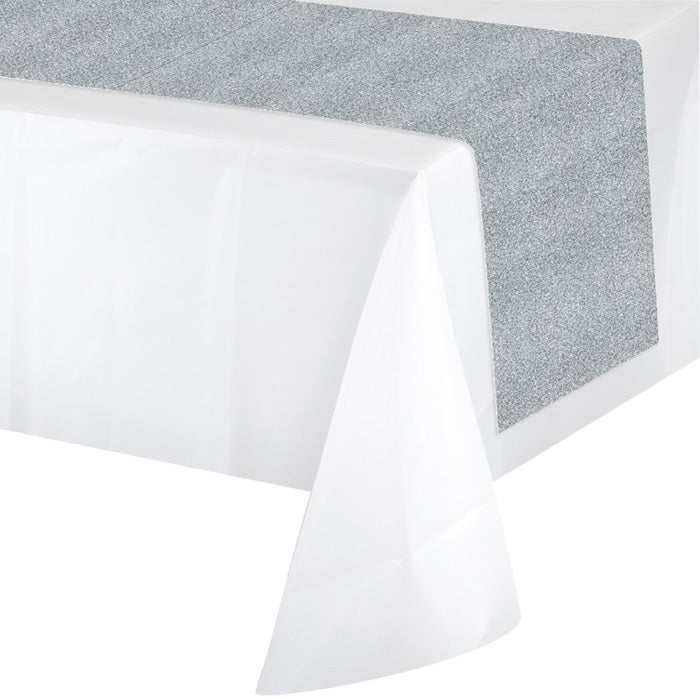 Silver Glitter Table Runner