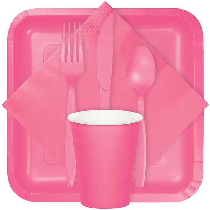 Candy Pink Dinner Napkins 2Ply 1/8Fld (50/Pkg)