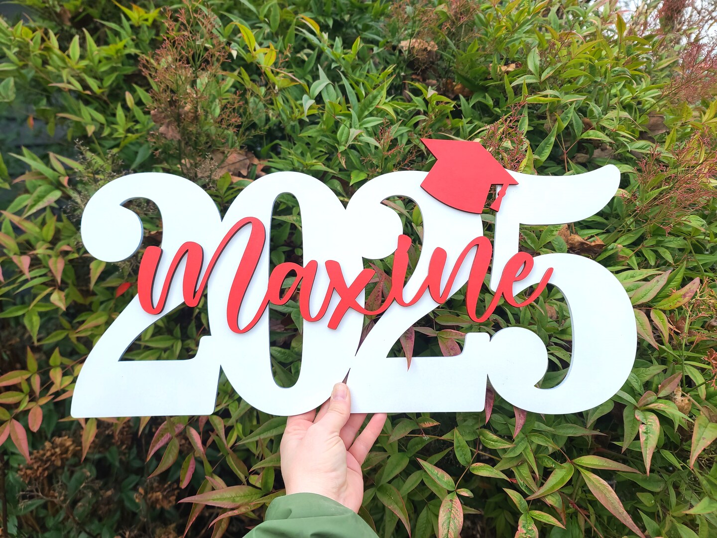 Personalized Grad Name Wood Sign, Gift for Grad, Class of 2025 Wooden Name Sign for Senior Photos, Graduation Party Decor 432234826278305792