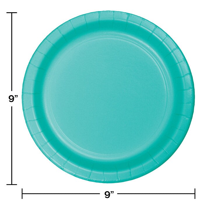 Teal Lagoon Paper Plates (24/Pkg)