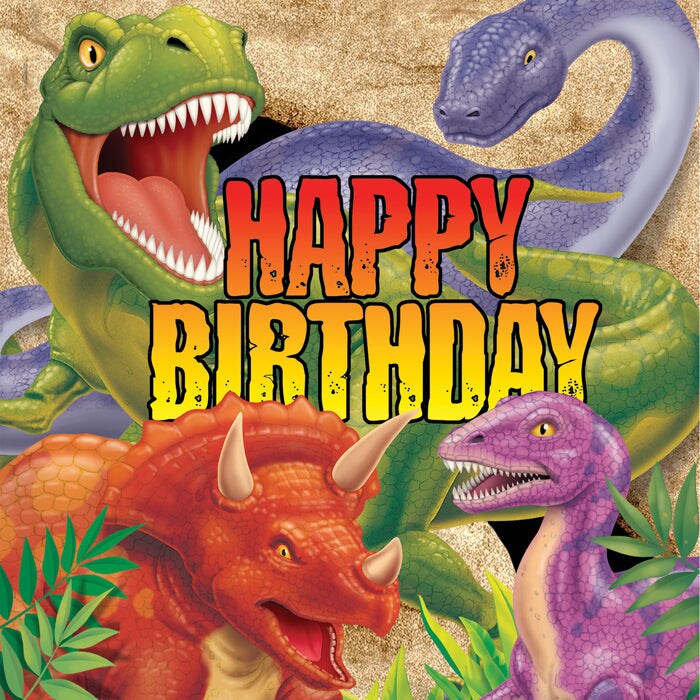 Dinosaur Birthday Napkins (16/Pkg)