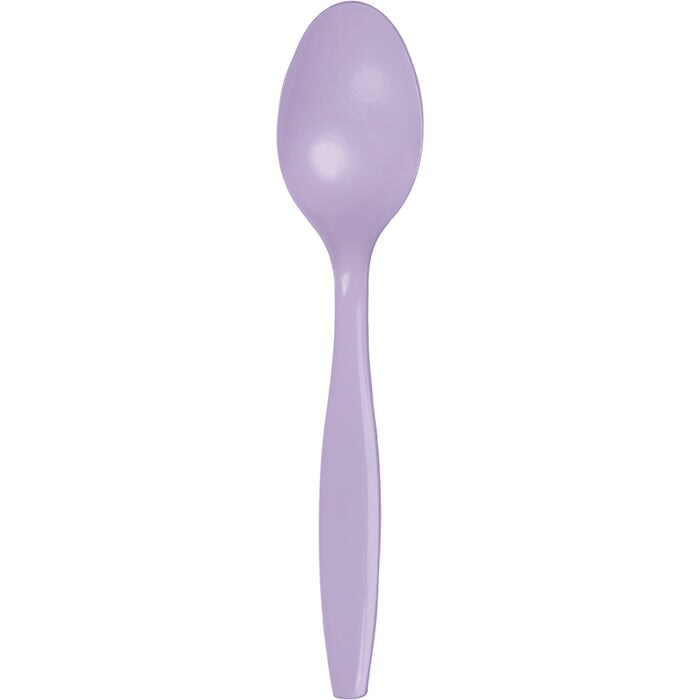 Luscious Lavender Purple Plastic Spoons (24/Pkg)