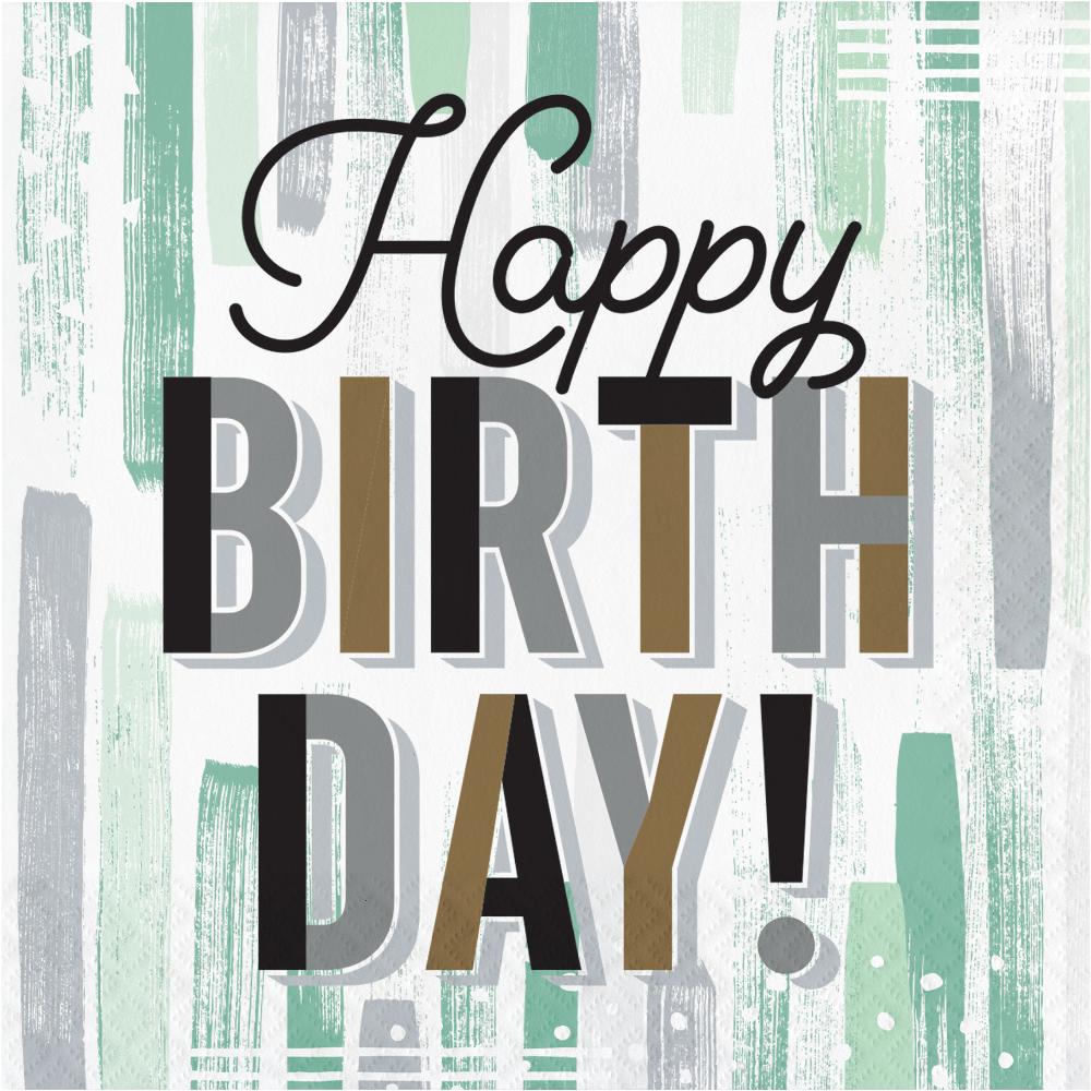 Minted Milestone Happy Birthday Lunch Napkin (16/Pkg)