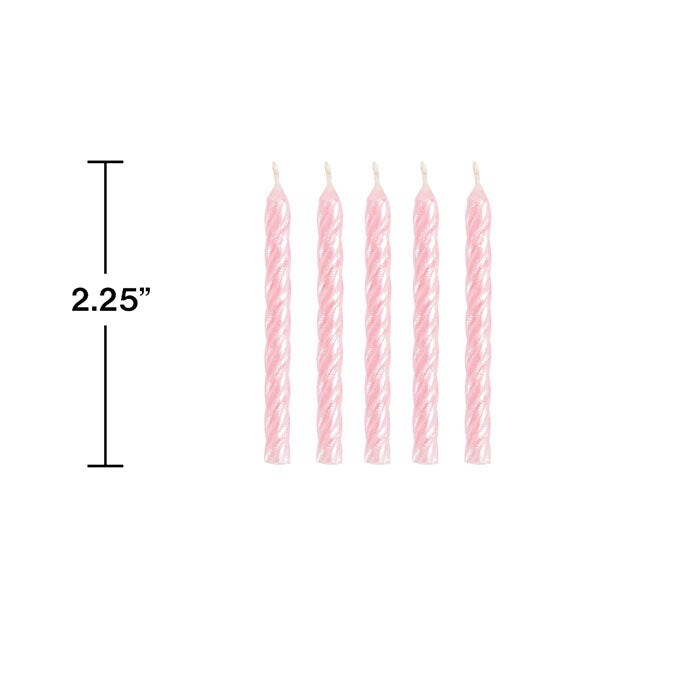 Spiral Iridescent Candles (24/Pkg)