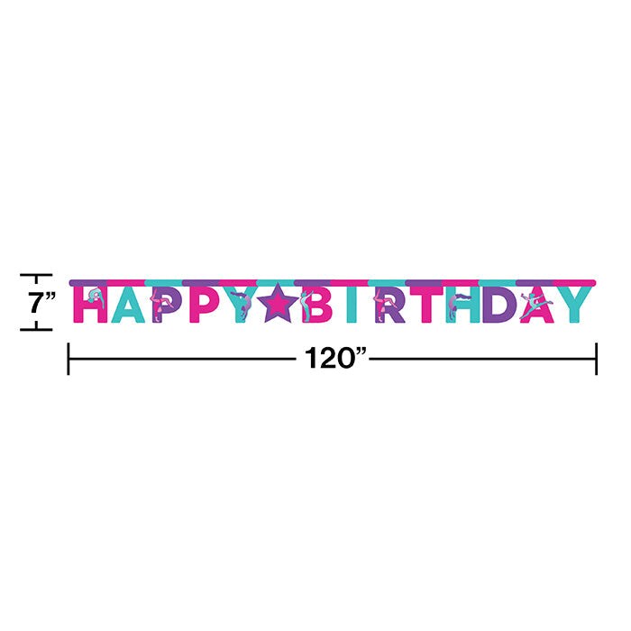 Bulk Pack of 2 Gymnastics Party 10 ft Jointed Banners