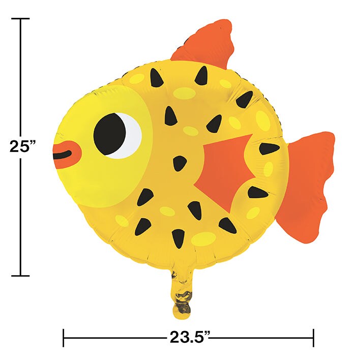 Ocean Celebration Metallic Balloon Pufferfish