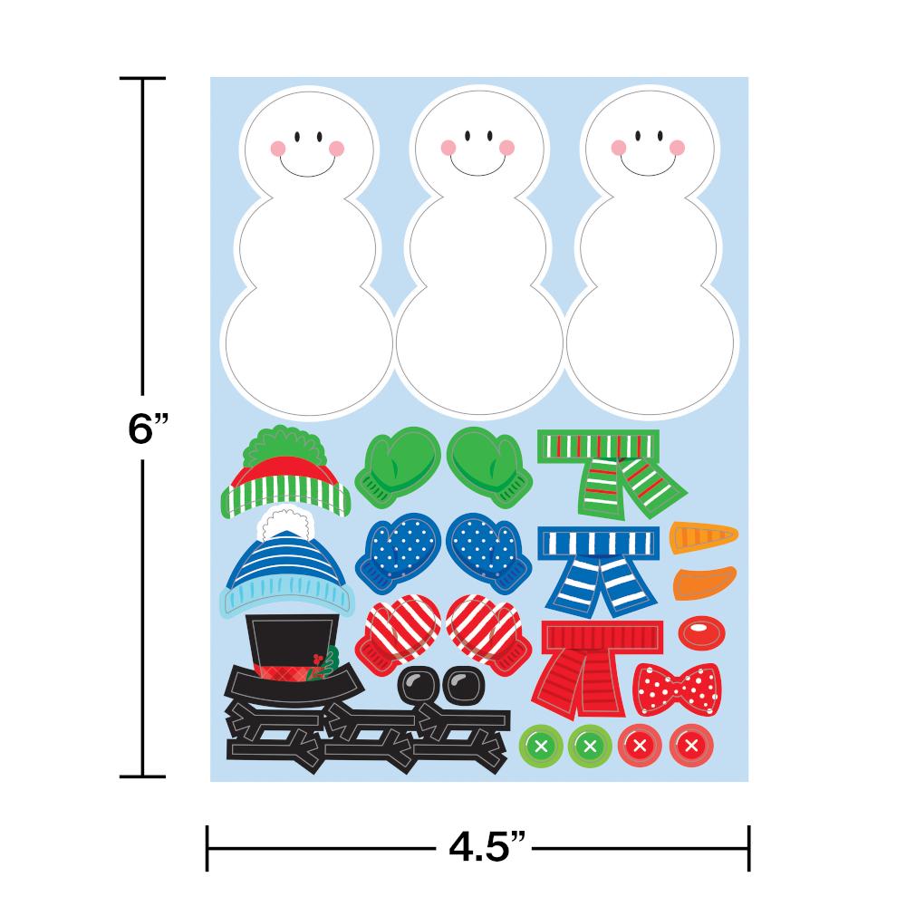Build A Snowman Stickers (4/Pkg)