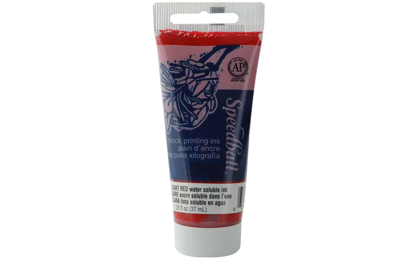 Speedball Water Slbl Block Print Ink 1.25oz Lt Red