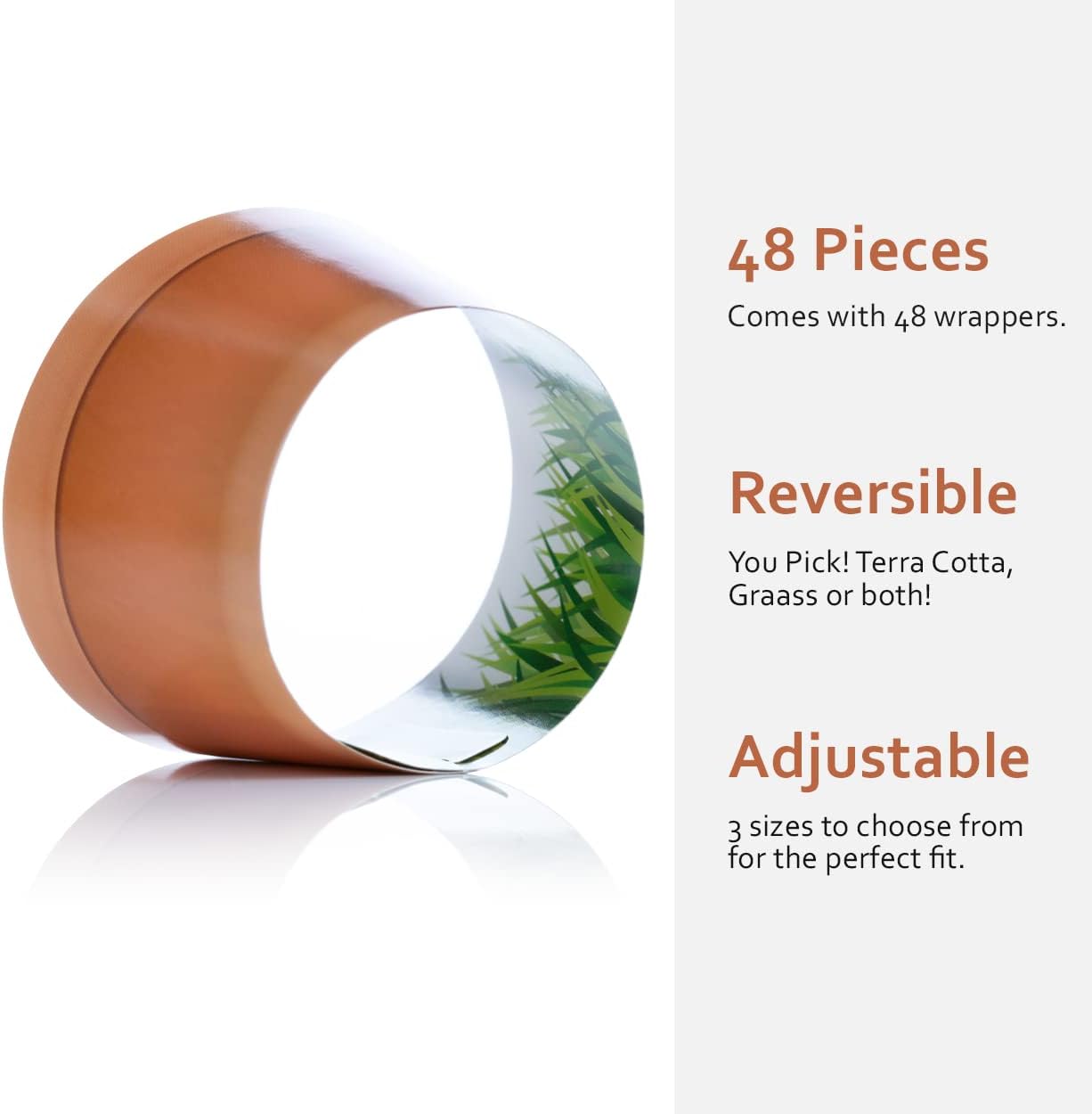 Cupcake Wrappers, 48 Count - Grass, Garden, and Flower Pot Cupcake Wrappers for Spring Parties - Cute Cupcake Decorations by Pretty Cute Studios 2.00-2.25 inches