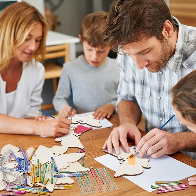 8 Pack Butterfly Wind Chime Kits for Kids Make Your Own Butterfly Wind Chimes Wooden Arts and Crafts Ornaments DIY to Paint Butterfly Craft for Fall Art Activity Birthday Decoration