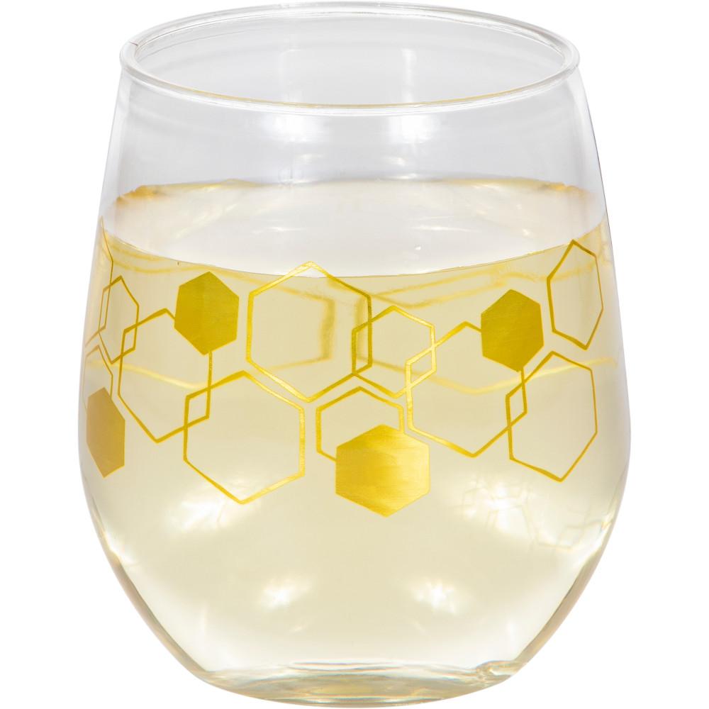 Honeycomb 14oz Stemless Wine Glass