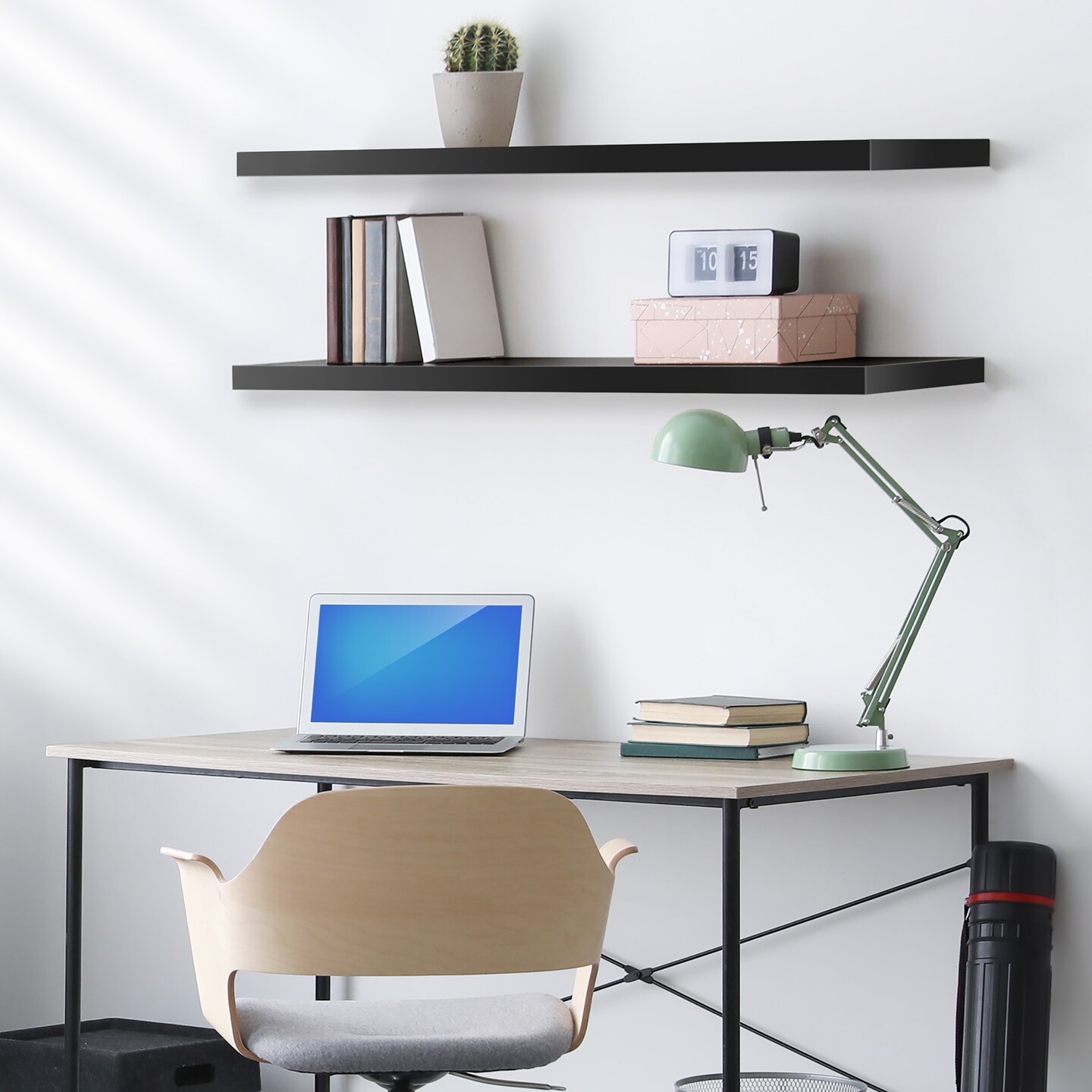 Sorbus 3 Pack Long Floating Shelves for Wall, Large Floating Shelves for Bedroom, Kitchen, Living Room, Bathroom Shelves, Farmhouse Home Decor - 35 x 9 Inch Wall Mounted Floating Shelves for Wall