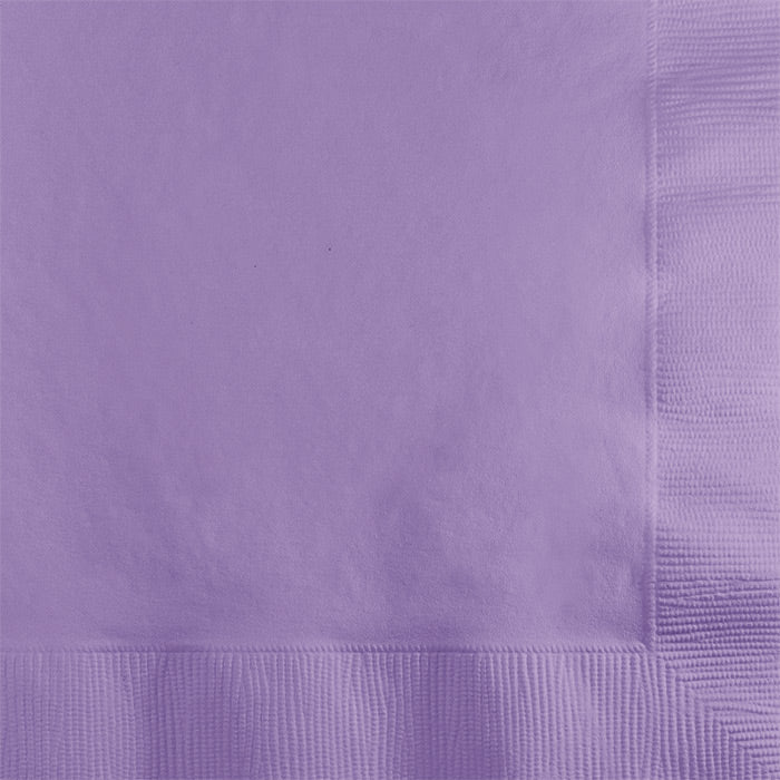 Bulk Pack of 100 Luscious Lavender Beverage Napkins 2Ply