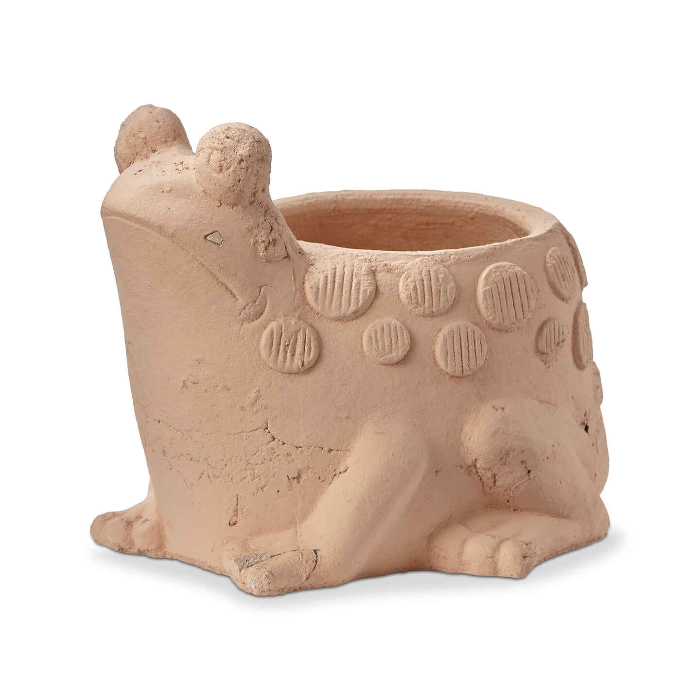 Frog Planter Terracotta Orange 6.5L x5.5W x 6.5H inches.