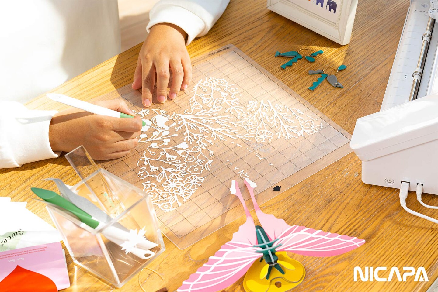 Nicapa StandardGrip Cutting Mat for Silhouette Cameo 4/3/2/1 (12x12 inch,3 Mats) Standard Adhesive Sticky Quilting Cut Replacement Accessories