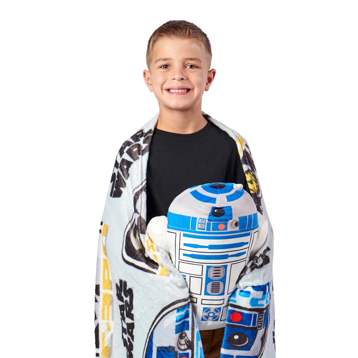 Disney Star Wars Droid Silk Touch Throw Blanket 50X60 inches and Hugger Set 11, 11 inches