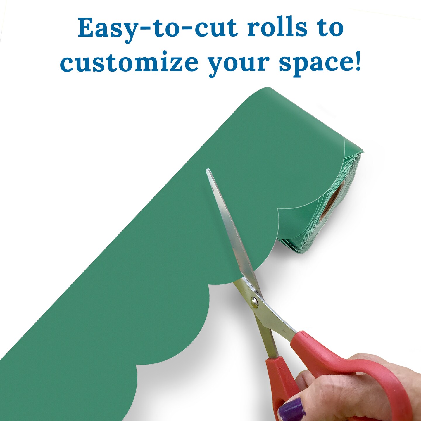 Carson Dellosa 195Ft Merry & Bright Bulletin Board Borders, 3Pack Scalloped Red, White, Green Bulletin Board Border, Bulletin Board, Winter Décor, Christmas Bulletin Board Decorations, Classroom Décor