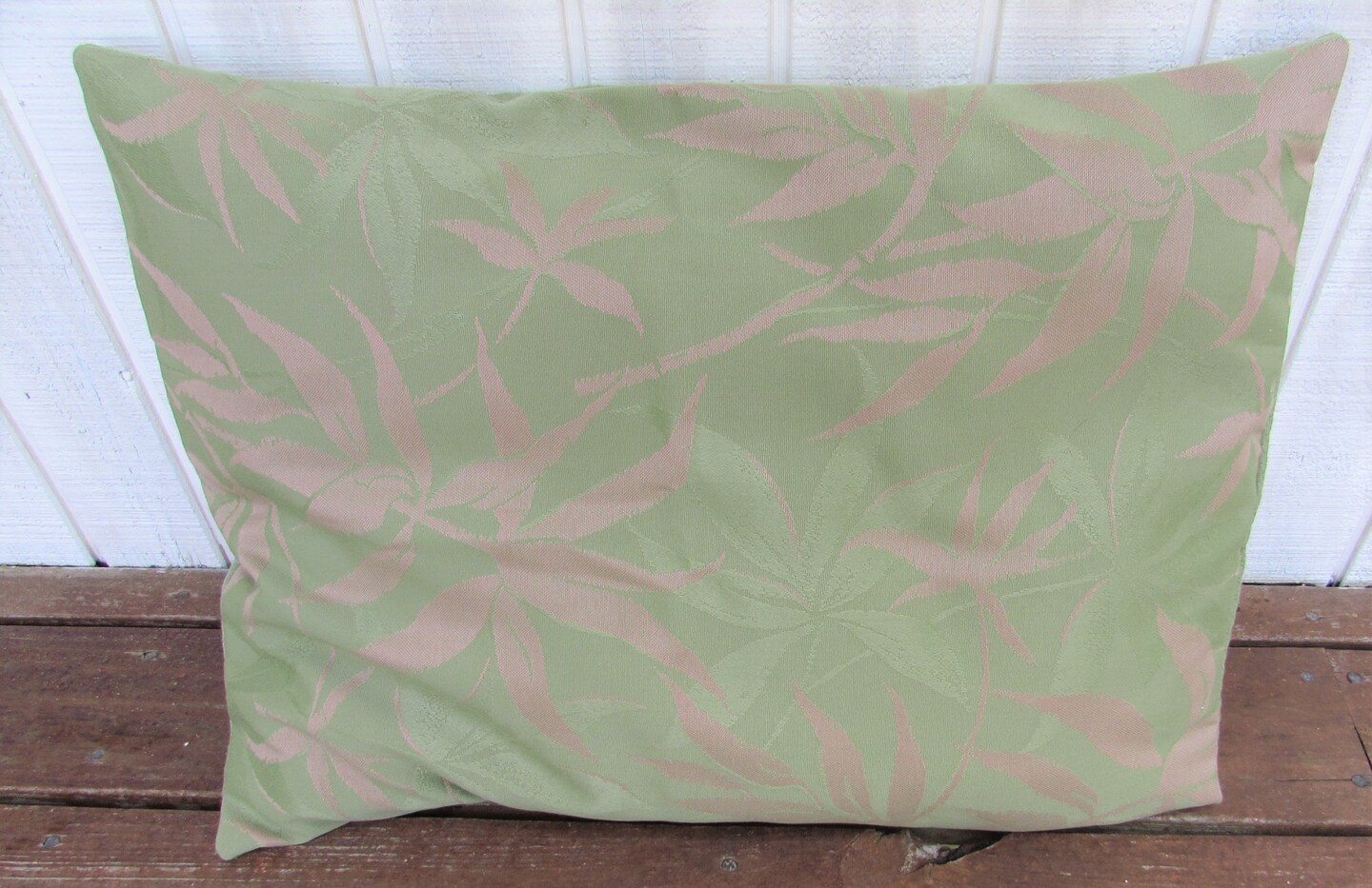 product name is Outdoor Pet Bed Cover Duvet, Green Tropical Palm Print, Canine Cloud Dog Bed Cover 24 x 18, Outdoor Pillow Cover
