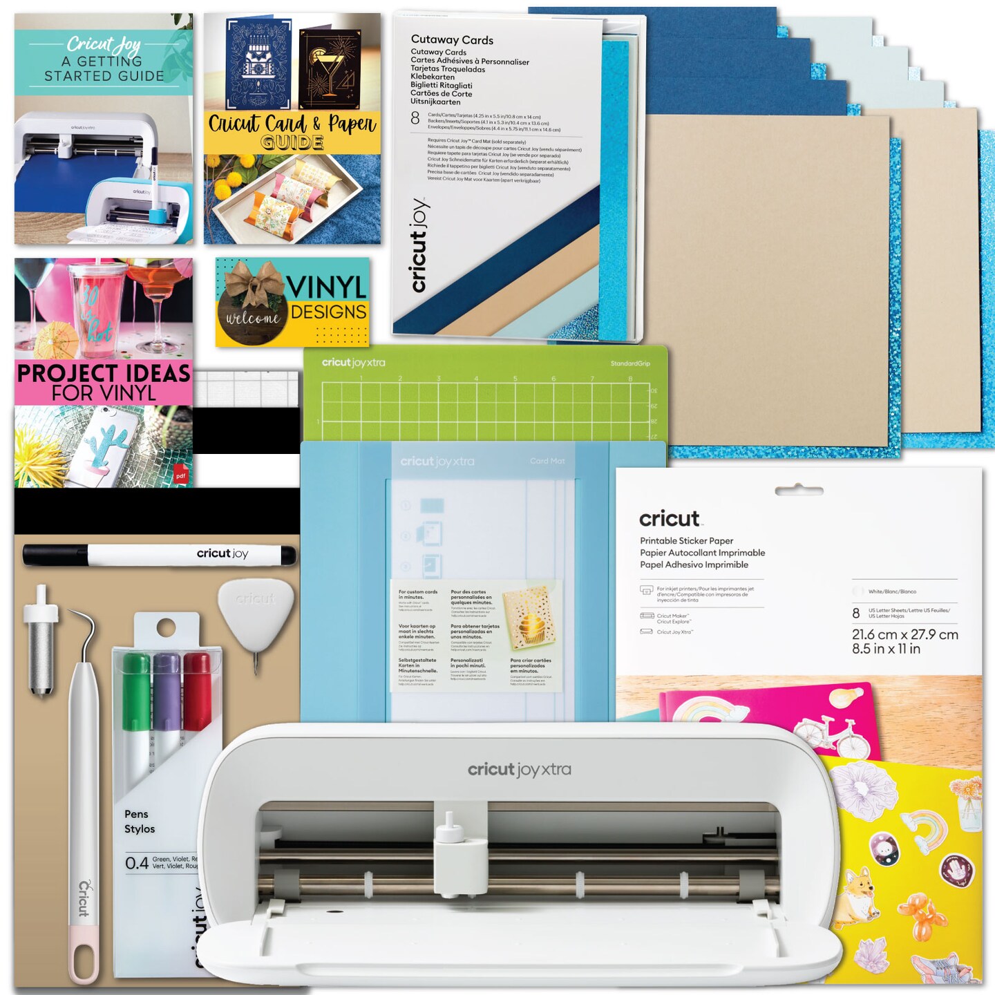 Cricut Joy Xtra with Printable Sticker Paper and Cards Bundle