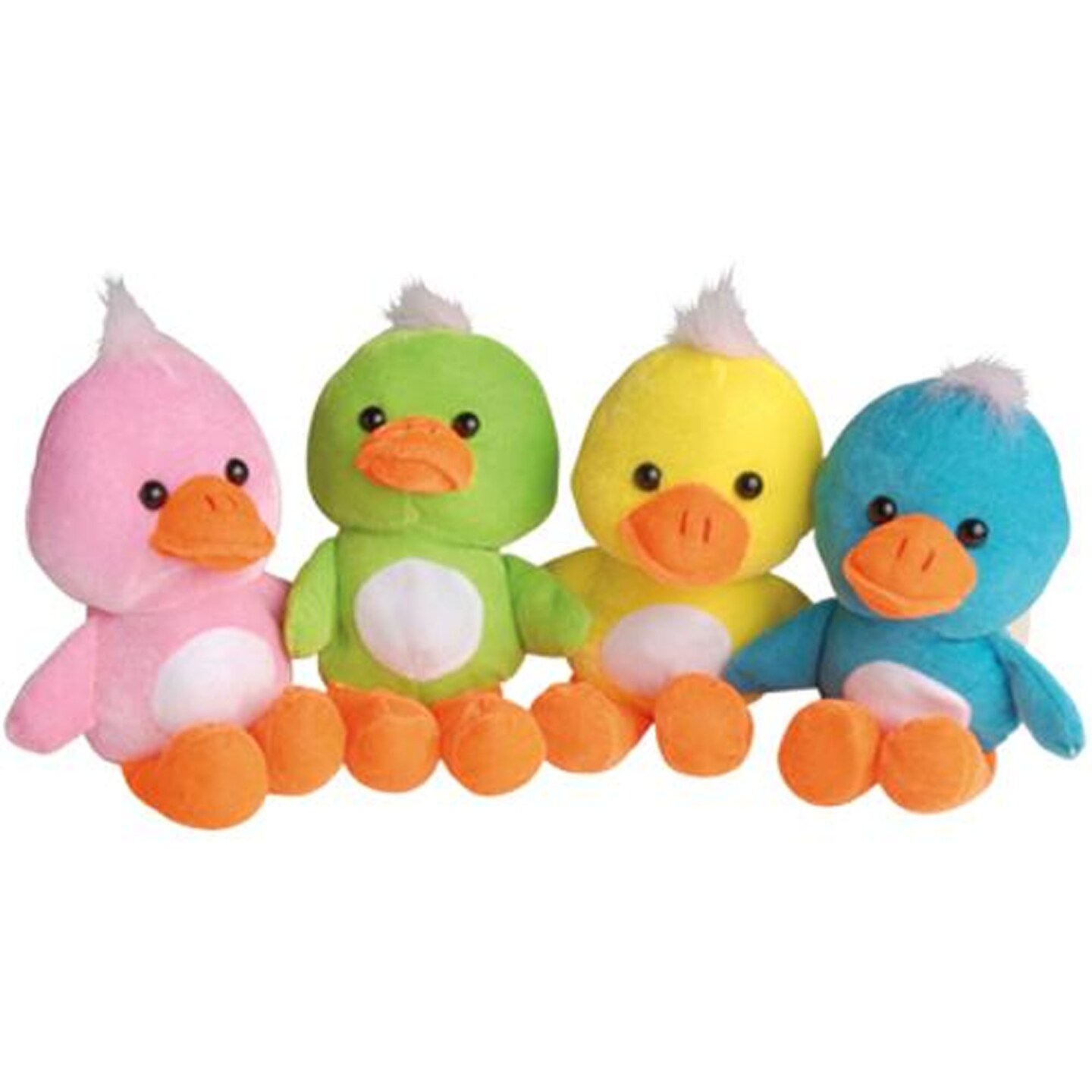 Bright Plush Ducks Include 12 Units