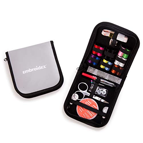 Embroidex Sewing Kit for Home, Travel &#x26; Emergencies - Filled with Quality Notions Scissor &#x26; Thread - Great Gift