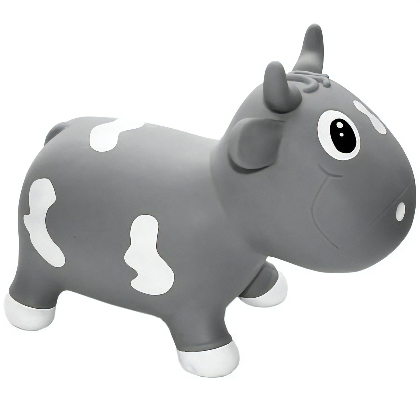 Pop It Up: Kidzzfarm Bouncing Cow: Junior - Grey - Inflatable Animal Hopper, Bouncing Toy & Air Pump, Indoor & Outdoor, Kids & Toddlers Ages 12mo+