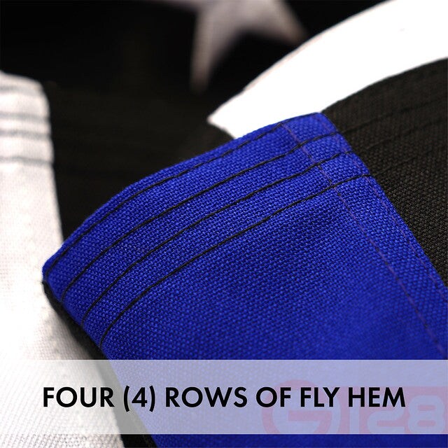 G128 - Thin Blue Line Police &#x26; Thin Red Line Firefighter Heavy Duty 220GSM Tough Spun Polyester Embroidered 4x6ft US American Flag Brass Grommets Honoring Law Enforcement Officers First Responder