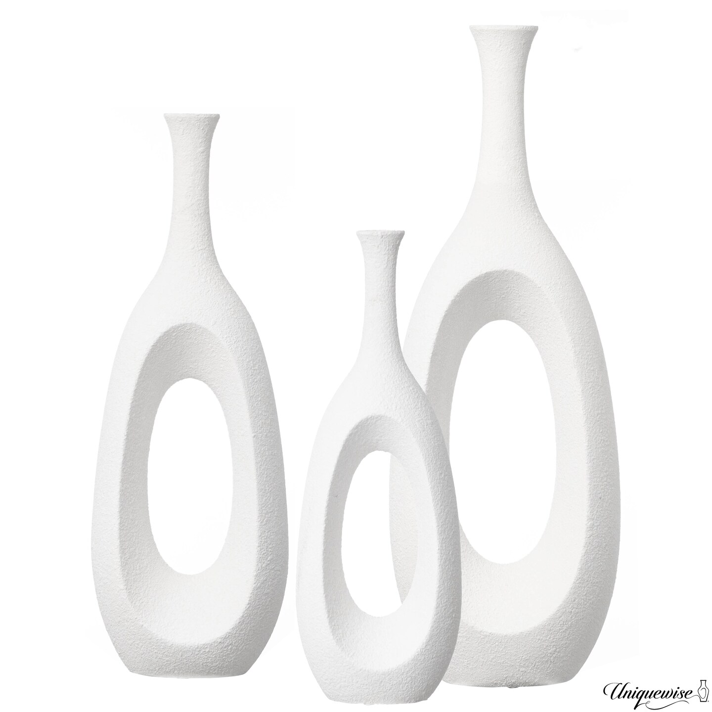 Frosted Fiberglass Tall Floor Vase - Decorative Vase for Modern Home Decor, Perfect for Living Room, Home Office, Bedroom, Kitchen, Coffee Bar, Farmhouse Decor, and Wedding Centerpieces