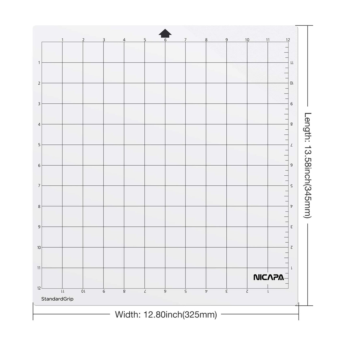 Nicapa StandardGrip Cutting Mat for Silhouette Cameo 4/3/2/1 (12x12 inch,3 Mats) Standard Adhesive Sticky Quilting Cut Replacement Accessories