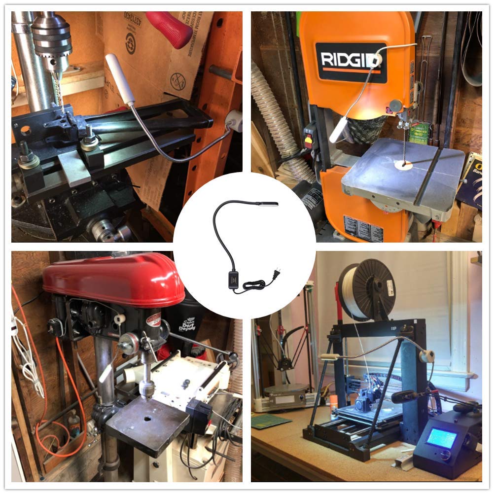 harmiey Sewing Machine Light,LED Work Light 30 LED with Touch Control with Lengthen Flexible Silone Coating Gooseneck for Sewing Machine, Drill Presses, Desks, Craft, Workbenches, Lathes Lamp