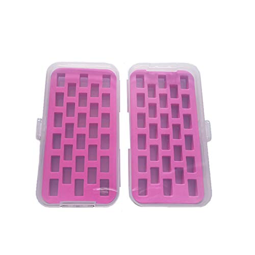 HONEYSEW Set of 2 Bobbin Box Organizers Sewing Machine bobbins Holder Contain 28 bobbins Storage Case