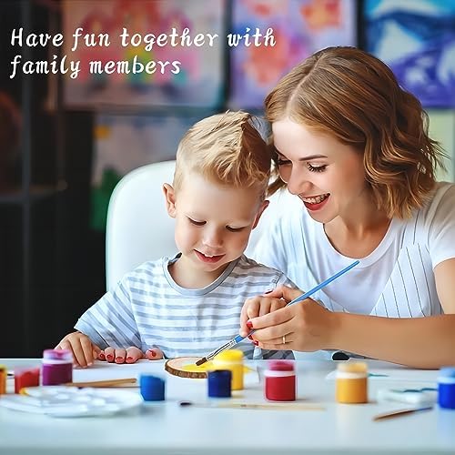 Wood Slices 30 Pcs 3.5-4.0 inch Natural Rounds Unfinished Wooden Circles Christmas Wood Ornaments for Crafts Wood Kit Predrilled with Hole Wood Coasters Craft Supplies for DIY and Painting