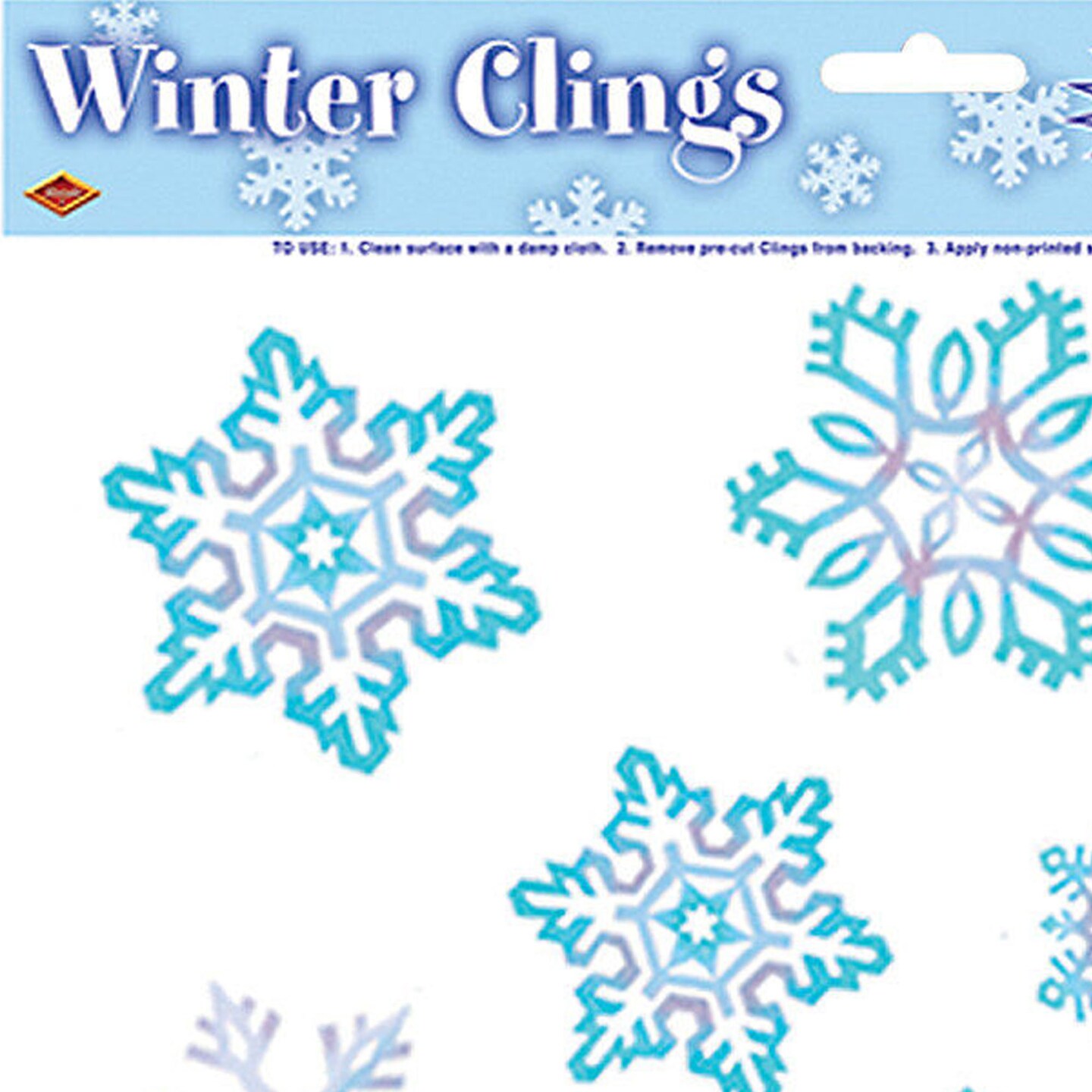 Crystal Snowflake Window Clings