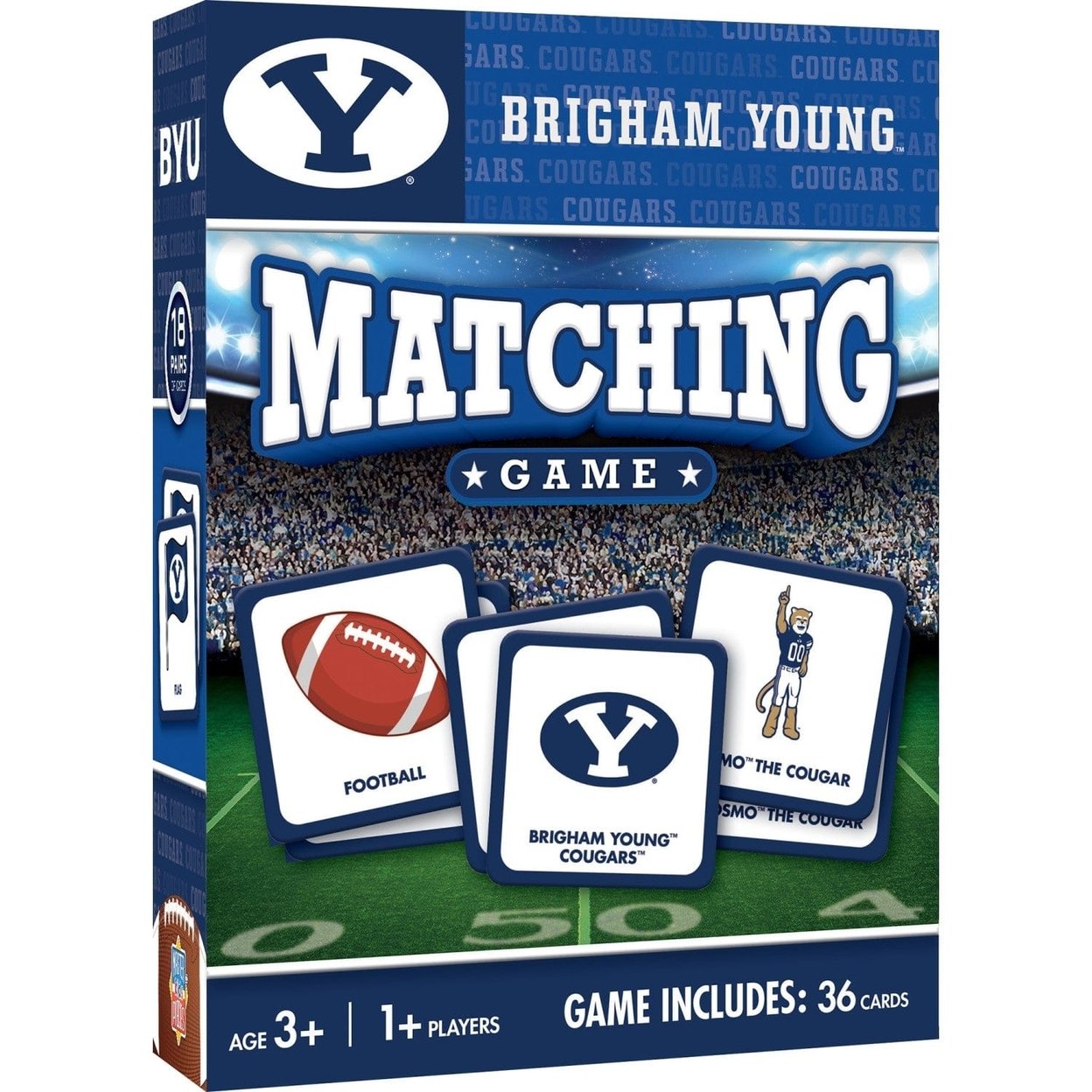 Byu Cougars Matching Game Ncaa Family Fun Memory Game 18 Pairs Of Symbols