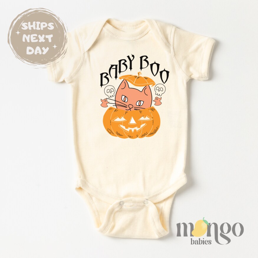 Baby Boo Baby Bodysuit, Cute Halloween Toddler and Kids T-Shirt