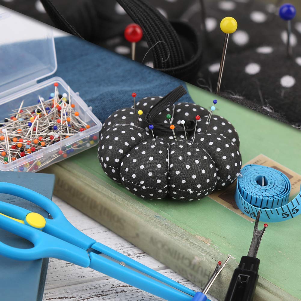 300 Pieces Multicolor Sewing Pins - 32mm Straight Quilting Pins Including Sewing Seam Ripper Scissors Pin Cushion and Soft Tape Measure for Dressmaking Jewelry Decoration